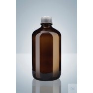 Бутылка для диспенсеров из коричневого стекла, 2500 мл, GL 45, круглая, с винтовой крышкой, Hirschmann (Кат № 9315200)
