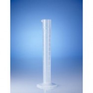 Цилиндр мерный высокий прозрачный, 100 мл, с 6-гранным основанием, пластиковый PP, класс B, с рельефной градуировкой (649941) (Vitlab) 12 шт./уп.