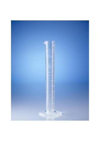 Цилиндр мерный высокий прозрачный, 2000 мл, с сертификатом, пластиковый PMP, класс A, с рельефной градуировкой (65304) (Vitlab)