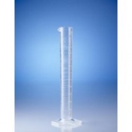 Цилиндр мерный высокий прозрачный, 50 мл, с сертификатом, пластиковый PMP, класс A, с рельефной градуировкой (64804) (Vitlab) 2 шт./уп.