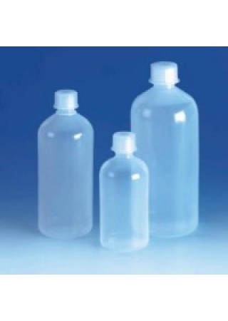 Бутылка узкогорлая круглая, 250 мл, пластиковая PE-LD, с завинчивающейся крышкой PP (94989) (Vitlab) 12 шт./уп.