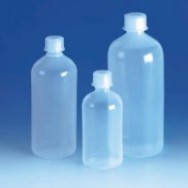 Бутылка узкогорлая круглая, 100 мл, пластиковая PE-LD, с завинчивающейся крышкой PP (94689) (Vitlab) 24 шт./уп.