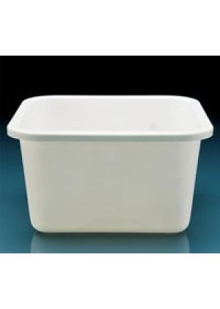 Ванна пластиковая с крышкой PP, 17 л, белый, квадратный (43610) (Vitlab)